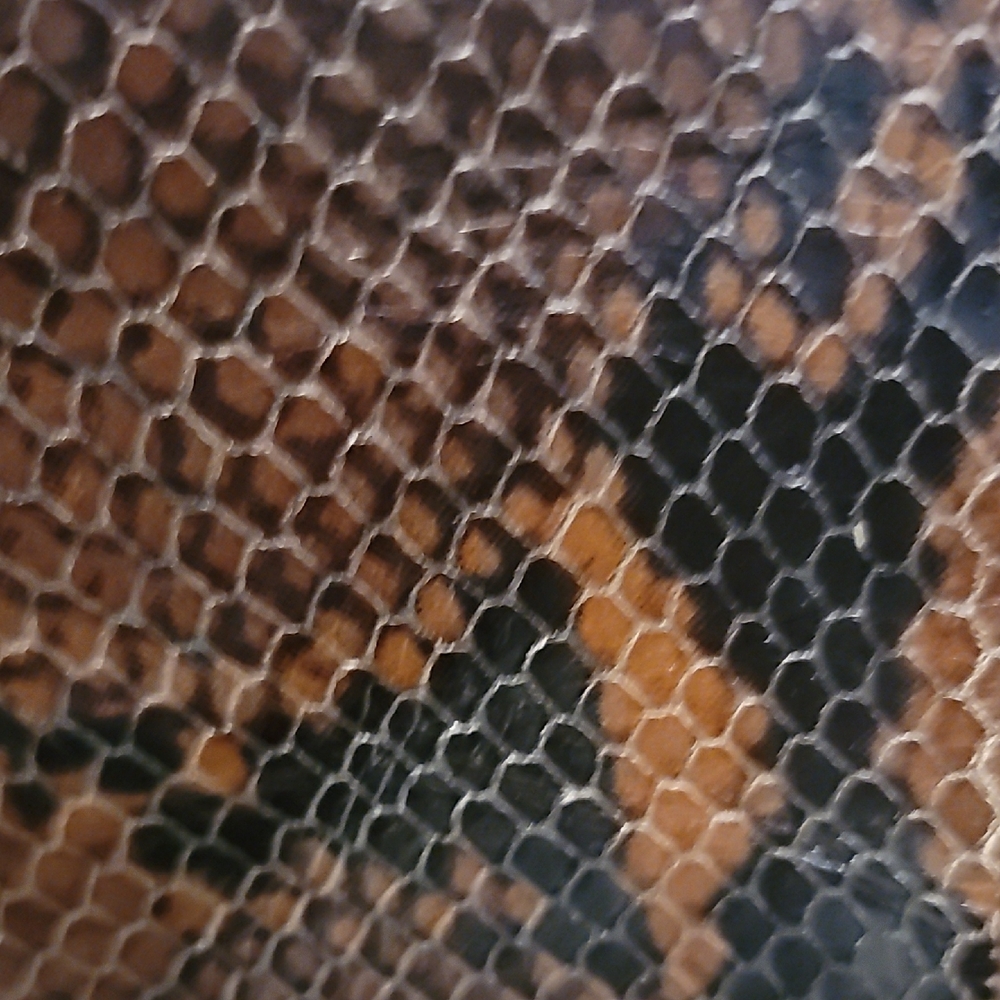 Brown Leather Snakeskin Embossed Knee-High Boots - Picture 16 of 16